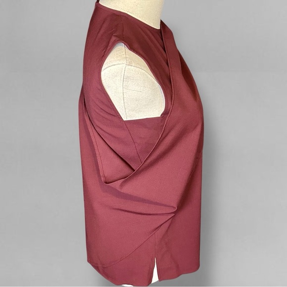 NWT Judith & Charles ‘Signac’ Scarf Blouse in Burgundy Red “Bordeaux” Size 0 - Picture 10 of 15